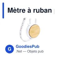 Mètre à ruban personnalisable Grade Lusim 1m avec logo - Miniature 1