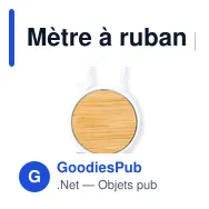Mètre à ruban personnalisable Grade Lusim 1m avec logo - Miniature 2