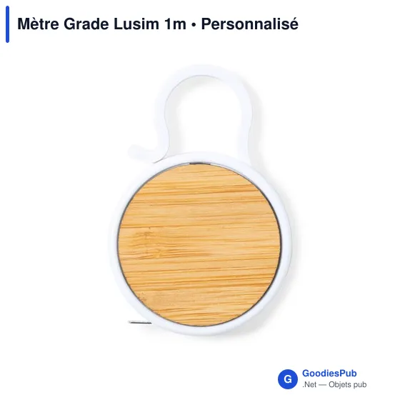 Mètre à ruban personnalisable Grade Lusim 1m avec logo - Image 2