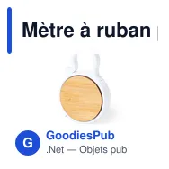Mètre à ruban personnalisable Grade Lusim 1m avec logo - Miniature 3