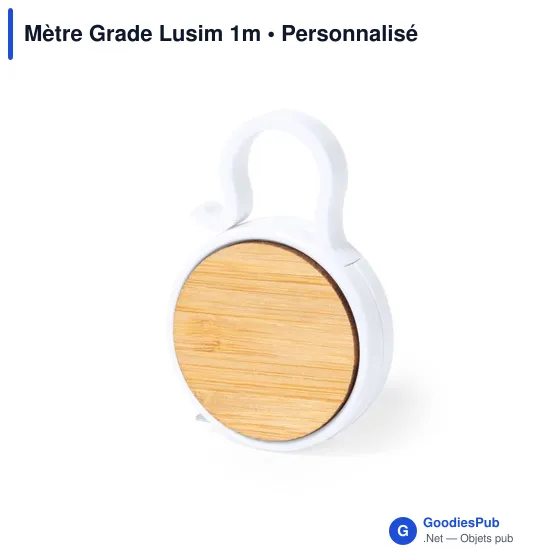 Mètre à ruban personnalisable Grade Lusim 1m avec logo - Image 3
