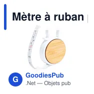 Mètre à ruban personnalisable Grade Lusim 1m avec logo - Miniature 4