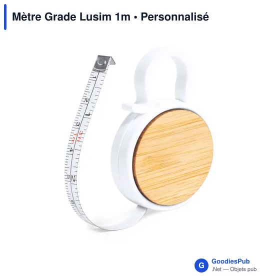 Mètre à ruban personnalisable Grade Lusim 1m avec logo - Image 4