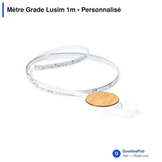 Mètre à ruban personnalisable Grade Lusim 1m avec logo - Image 5