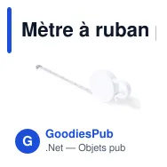 Mètre à ruban personnalisable Grade Lusim 1m avec logo - Miniature 6