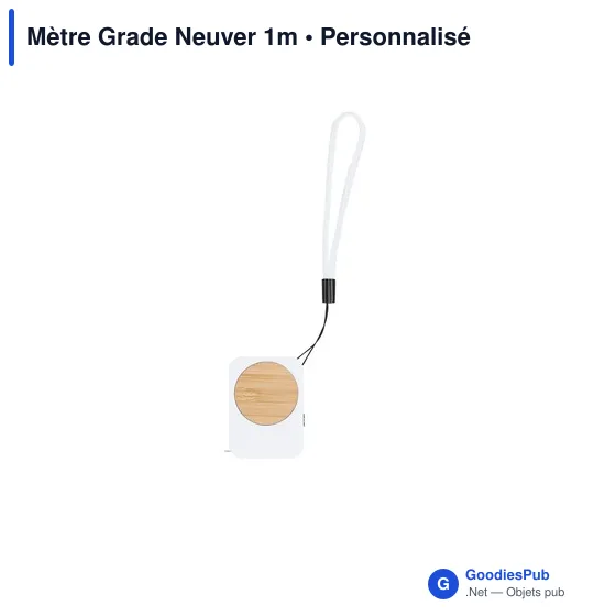 Mètre à ruban personnalisable avec logo - Mètre Grade Neuver 1m - Image 2