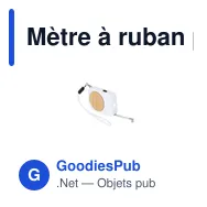 Mètre à ruban personnalisable avec logo - Mètre Grade Neuver 1m - Miniature 3