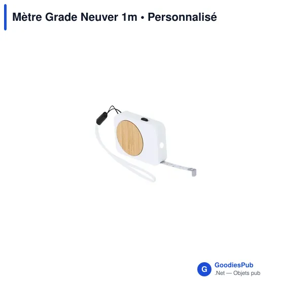 Mètre à ruban personnalisable avec logo - Mètre Grade Neuver 1m - Image 3