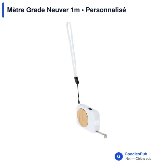 Mètre à ruban personnalisable avec logo - Mètre Grade Neuver 1m - Image 4