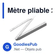 Mètre pliable 2m - Miniature 1