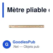 Mètre pliable en bois de bouleau Ezio - Miniature 4
