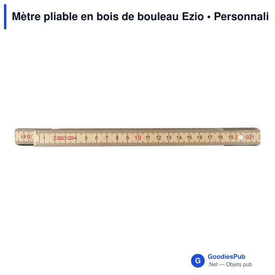 Mètre pliable en bois de bouleau Ezio - Image 4