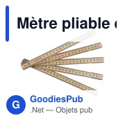 Mètre pliable en bois de bouleau Ezio - Miniature 5