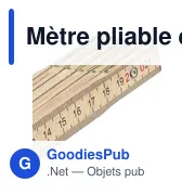 Mètre pliable en bois de bouleau Ezio - Miniature 6