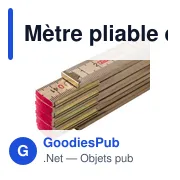 Mètre pliable en bois de bouleau Ezio - Miniature 8