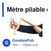 Mètre pliable en bois de bouleau Ezio - Miniature 9