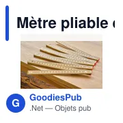 Mètre pliable en bois de bouleau Ezio - Miniature 10