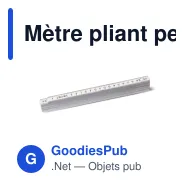 Mètre pliant personnalisable 2 m en PVC avec logo - Charpentier - Miniature 2