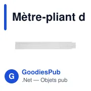 Mètre pliant personnalisable en plastique avec logo - Karl - Miniature 1