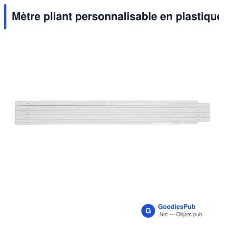 Mètre pliant personnalisable en plastique avec logo - Karl