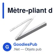 Mètre pliant personnalisable en plastique avec logo - Karl - Miniature 2