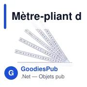 Mètre pliant personnalisable en plastique avec logo - Karl - Miniature 3
