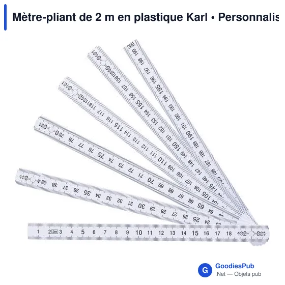 Mètre pliant personnalisable en plastique avec logo - Karl - Image 3