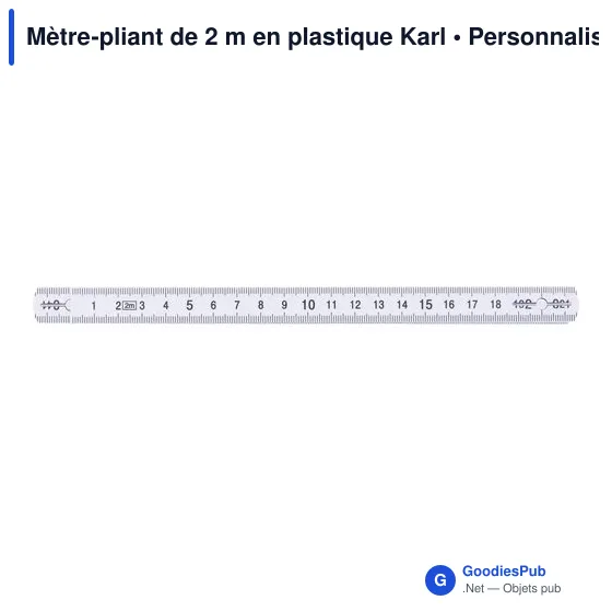 Mètre pliant personnalisable en plastique avec logo - Karl - Image 5
