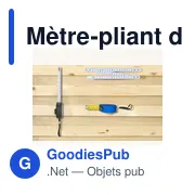 Mètre pliant personnalisable en plastique avec logo - Karl - Miniature 6