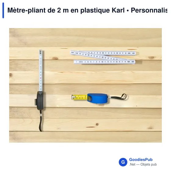 Mètre pliant personnalisable en plastique avec logo - Karl - Image 6