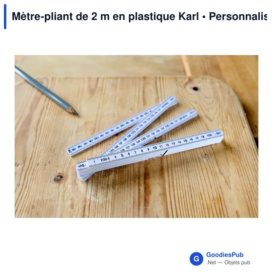 Mètre pliant personnalisable en plastique avec logo - Karl - Image 7