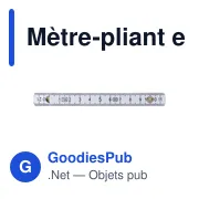 Mètre-pliant en plastique d'1 m Leon - Miniature 1