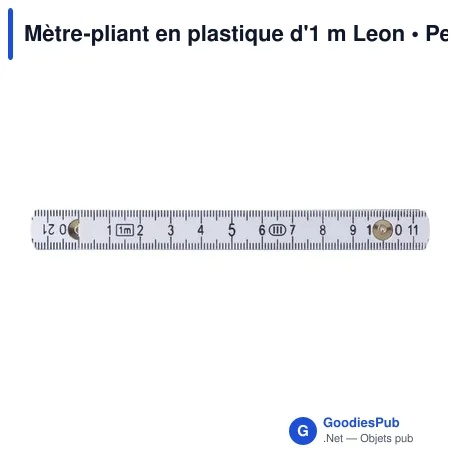 Mètre-pliant en plastique d'1 m Leon