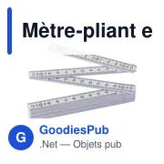 Mètre-pliant en plastique d'1 m Leon - Miniature 2