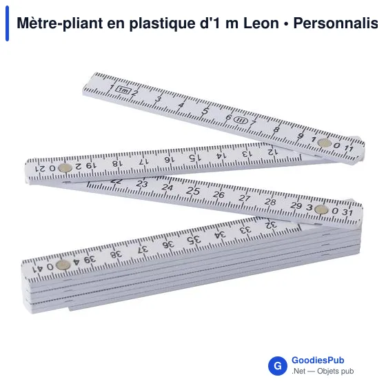 Mètre-pliant en plastique d'1 m Leon - Image 2