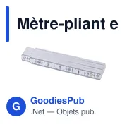 Mètre-pliant en plastique d'1 m Leon - Miniature 3
