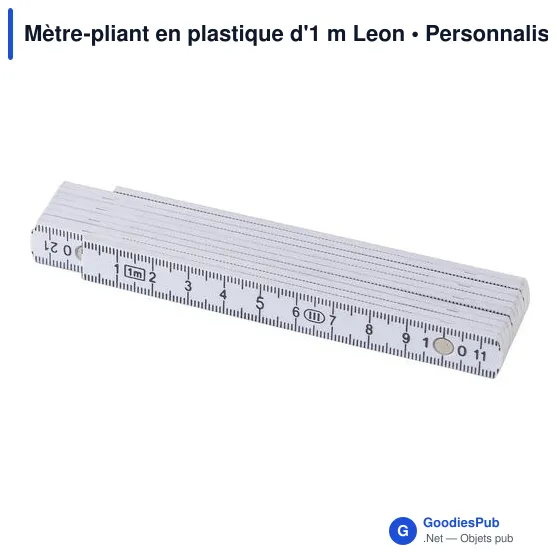 Mètre-pliant en plastique d'1 m Leon - Image 3