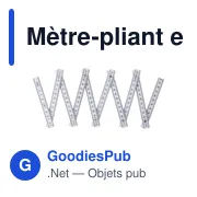 Mètre-pliant en plastique d'1 m Leon - Miniature 4