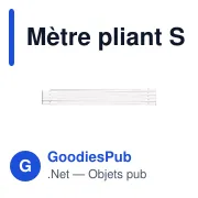 Mètre pliant Stabila en ABS de 2 m Gloria 1100 Série - Miniature 1