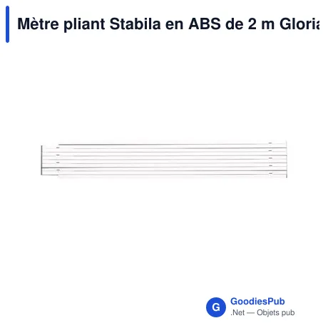 Mètre pliant Stabila en ABS de 2 m Gloria 1100 Série