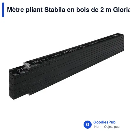 Mètre pliant Stabila en bois de 2 m Gloria 700 Série