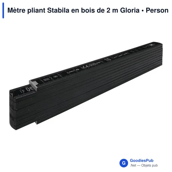 Mètre pliant Stabila en bois de 2 m Gloria 700 Série - Image 1