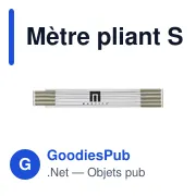 Mètre pliant Stabila en bois de 2 m Jason 600 Série - Miniature 1