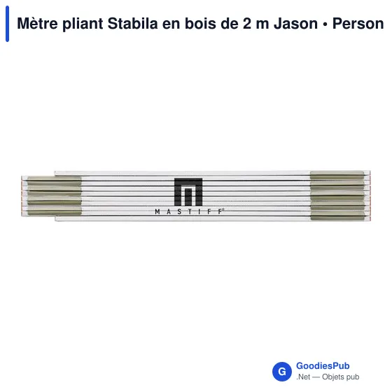 Mètre pliant Stabila en bois de 2 m Jason 600 Série - Image 1