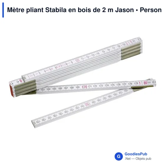 Mètre pliant Stabila en bois de 2 m Jason 600 Série - Image 3
