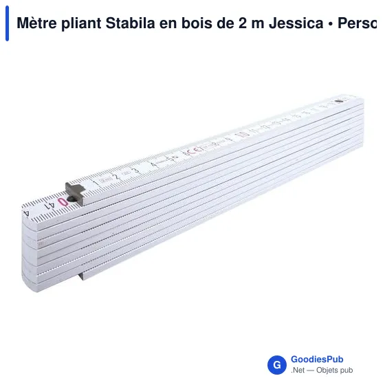 Mètre pliant Stabila en bois de 2 m Jessica 400 Série - Image 1