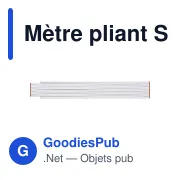 Mètre pliant personnalisable en bois de hêtre - Stabila Pro 2 mavec logo - Miniature 1