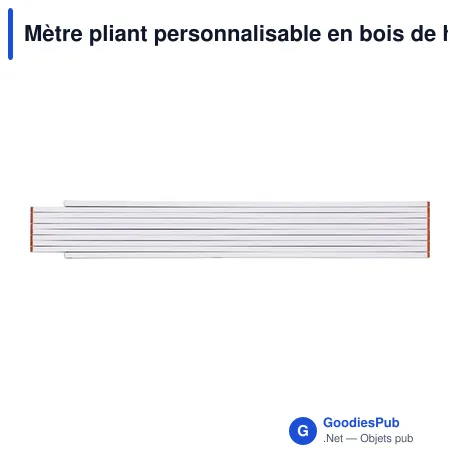 Mètre pliant personnalisable en bois de hêtre - Stabila Pro 2 mavec logo