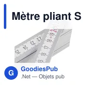 Mètre pliant personnalisable en bois de hêtre - Stabila Pro 2 mavec logo - Miniature 2