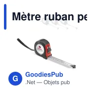 Mètre ruban personnalisable 5 m en ABS et métal avec logo - Classique - Miniature 1